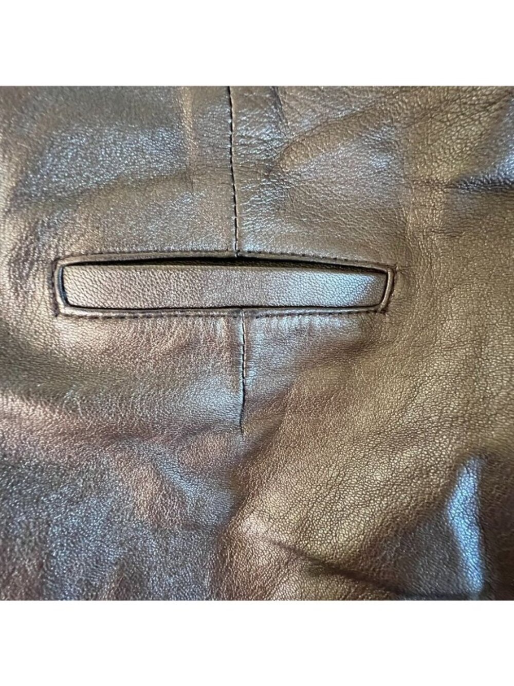 Vintage Laundry Shelli Segal Leather Pants Copper Bootcut 8 Buttery Soft Chic - Picture 14 of 16